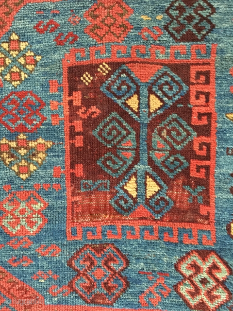 Antique East Anatolian divan rug fragment, 1850-1890, 218x96 cm. Nice colours as is but they will be even better after a wash.           