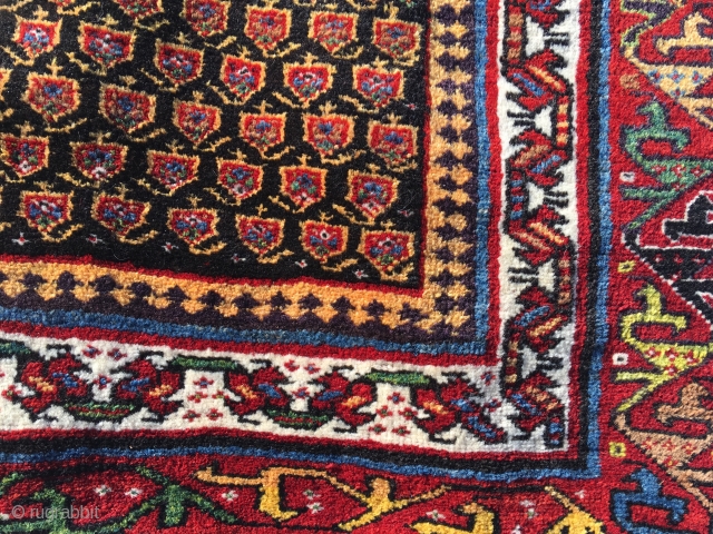 Antique or very close to be Luri rug in good clean condition and with nice wool and colours. Rug is 254x138 cm, ends are fine and the sides are partly restored.  