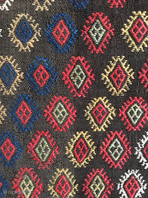 Antique verneh cower woven in one piece, probably Karabagh, Azerbaijan 1880-1910. All colours are organic and it has minor wear in the middle. A splendid piece.       