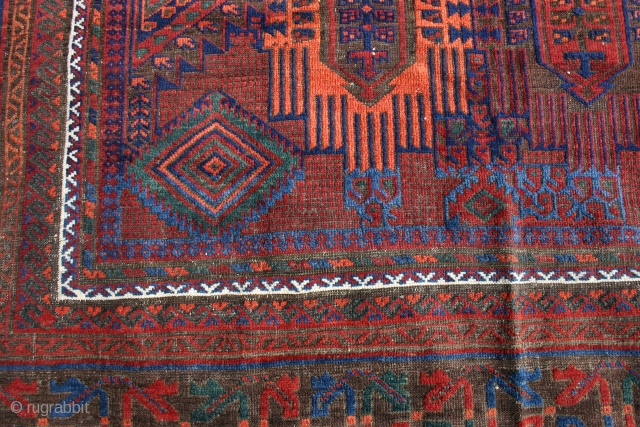 Old Chakansur area main carpet, about 400x220 cm, OK condition and some very nice corrosion.
Lovely light blue, red and green colours.
No restoration.
Ask for more pictures.
        