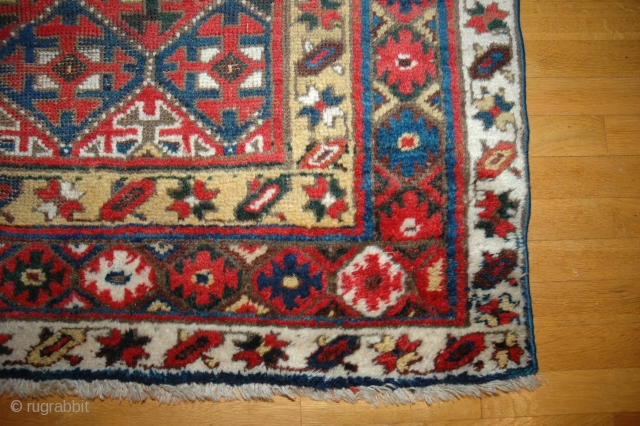 Antique NW Persia, Kurdish rug, 140x253cm.
Weare to the field, OK colours, sides not original.
A lot of rug for not so much money.           