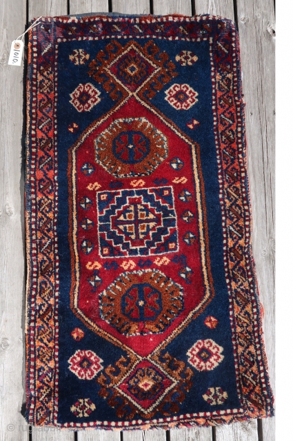 From Sonny Berntssons collection:
No 1010 Malatya yastik complete with back.
Early 20th cent. 49 x 92 cm.
Front side in excellent cond. with high pile.
Back side with patch repairings. If it was mine I  ...