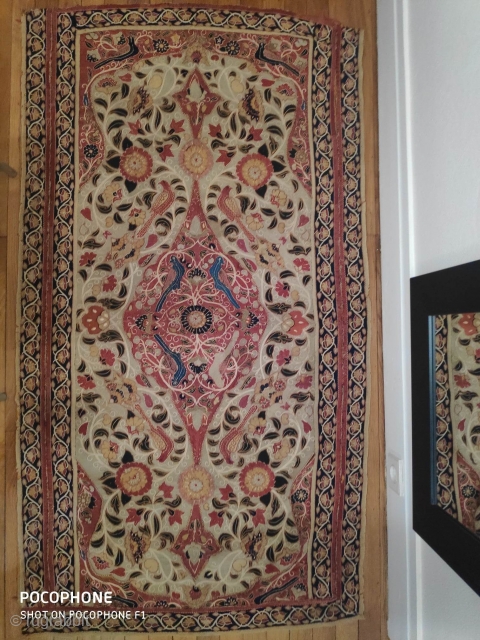 Antique rasht of 19th. Silk persan embroydery 
160x100                         