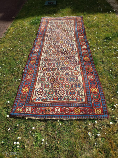 Great kazak Caucasian Kelley
Figuratives
Pre commercial period
Dated 1230
Exceptional condition 
Red and bleue wefted                     