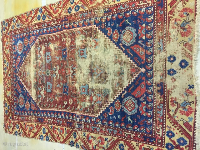 Turkish Konya rug  3'11 x 5'11  ref.1056  For more information please call us +1 212-532-5111               