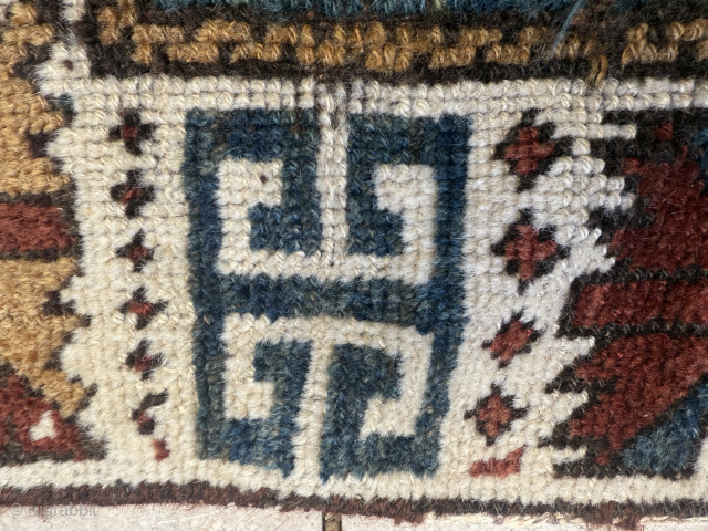 Zakatala Cruciform Rug with Unique Border, Northwest Caucasus, ca. 1850–1875

Wool on wool; single brown wool weft; all natural dyes.
Size: ca. 190 × 110 cm

A rare Zakatala cruciform rug from the mountainous northwest  ...