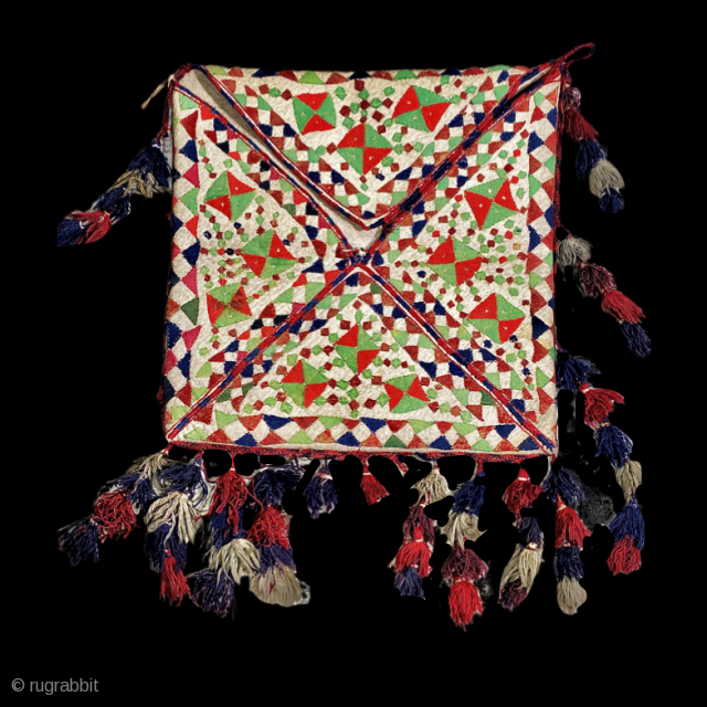 Wool and felt applique Turkmen boche                           