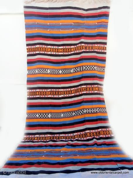 KILIM / FLAT WEAVE called "Kpoke" and woven by the Mende people in Sierra Leone in West Africa. The women of this group spin the fine cotton required for these kilims but  ...