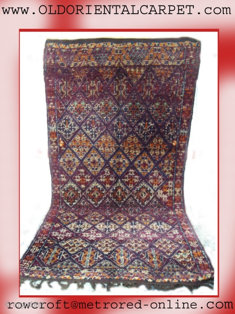 
MOROCCAN MIDDLE ATLAS BERBER CARPET - a rare, richly coloured and deep piled old carpet from the Beni M`Guild Berber group of the western Middle Atlas. The piece is in excellent condition  ...