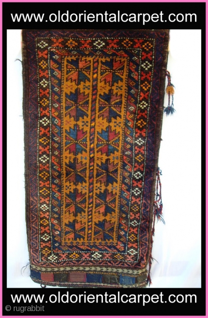 www.oldorientalcarpet.com  OLD BELOUCH BAG.    A splendid, richly coloured example of an early 20th century grain bag from the Jan Begi sub-group of the Belouch near Herat in west  ...