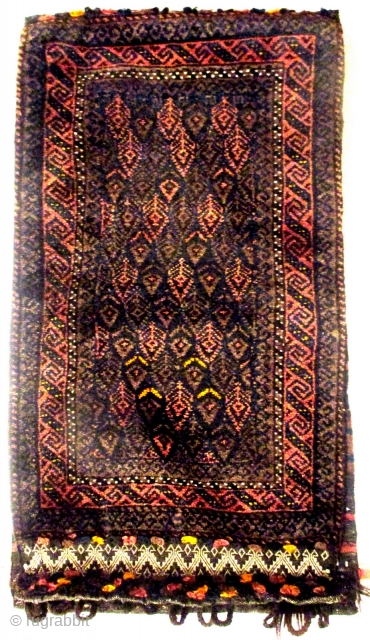 BALUCH/BELOUCH BAG which has an extremely fine weave of the most lustrous wools. Although the design is similar to that found in Dokter-i-Ghazi work I think it is from further north near  ...