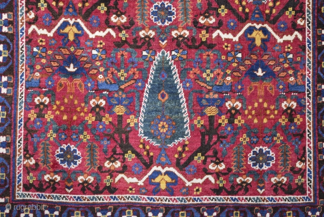 19th Century Unusual Design Colorful Avshar Rug.It's in Perfect Condition.Size 122 x 165 Cm                   