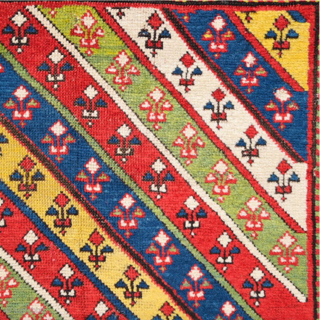 19th Century Colorful Caucasian Gendje Rug Size 105 x 183 Cm If You Need Any More Detail Or Information Please Let Me Know.          