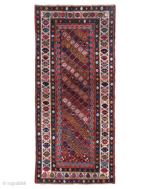 Period: 19th Century
Origin: Kazak region, Caucasus
Dimensions: 118 x 262 cm
This late 19th century Kazak runner is a powerful example of Caucasian tribal weaving, distinguished by its bold geometry, strong color contrasts, and ...