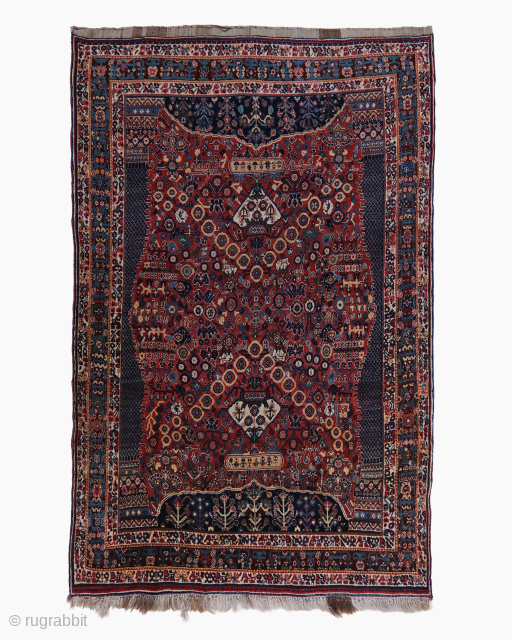 Period: Late 19th Century
Origin: Kashkuli
Dimensions: 156 x 245 cm

This refined Kashkuli rug was woven in southern Iran during the late nineteenth century by the Kashkuli branch of the Qashqai tribes. Within the  ...