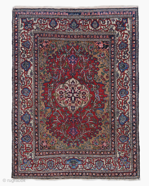 Period: Late 19th Century
Origin: Isfahan, Iran
Dimensions: 167 x 225 cm
This is an exceptional example of a late 19th-century Isfahan rug, representing the pinnacle of Persian urban weaving. Isfahan rugs from this period ...