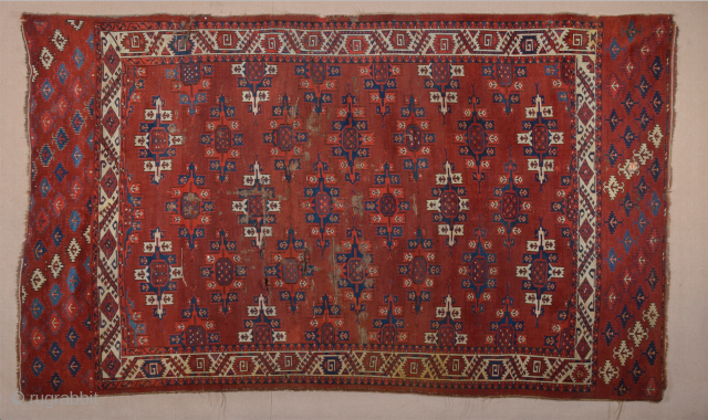 Turkmen Karadasli Main Rug Early 19th Century or late 18th Century Size 174 x 298 cm If you need any more detail images or any more info please do not hesitation to  ...