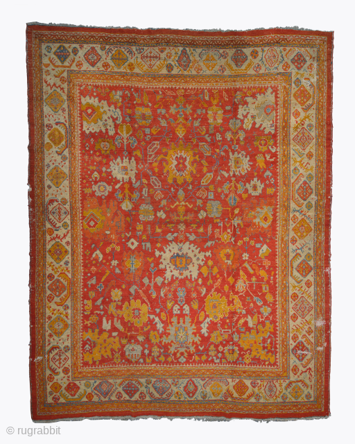 Late of 19th Century Ushak Rug
Size : 350 x 450 cm
Stock No : 2539
https://galleryaydin.com/product/antique-ushak-carpet-5/                   