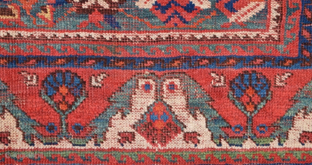 Persian Avshar Rug Fragment Size 72 x 124                         