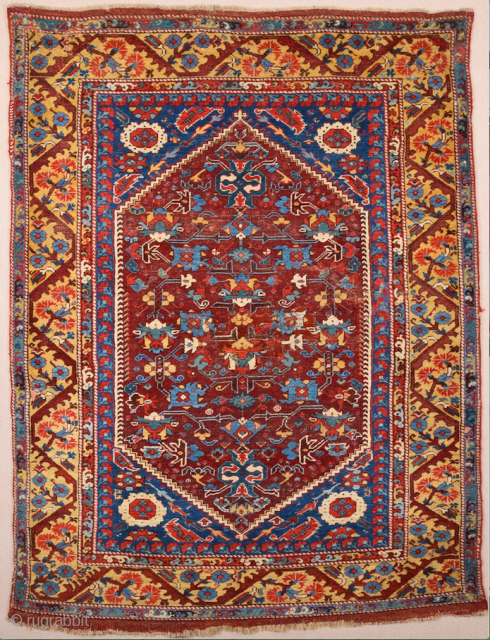 18th Century Anatolian Kula rug Size 130 x 175 cm. It's in good condition and has great wool. The back is extra fine like Transylvanıa.The weave is quite thin, soft in texture  ...