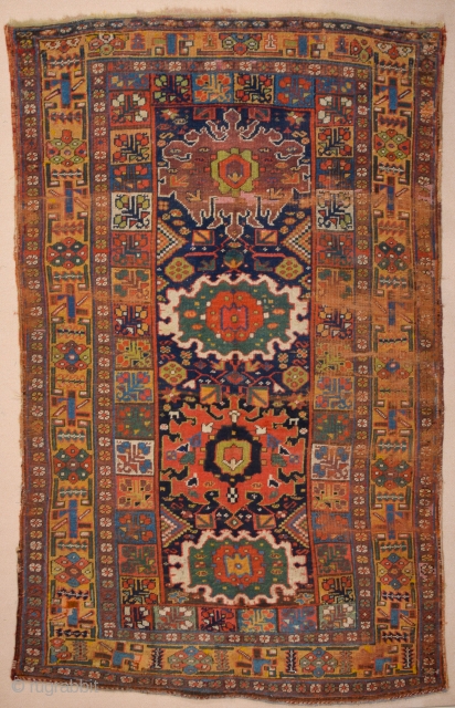 19th Century Kurdish Colorful Rug Size 135 x 220 cm                       