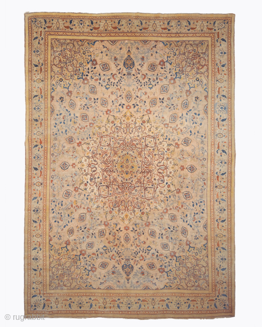 Period: Late 19th Century
Origin: Tebriz
Dimensions: 310 x 440 cm
This elegant Tebriz carpet was woven in the late 19th century in one of Iran’s most renowned weaving centers, Tebriz. The delicate patterns rising ...