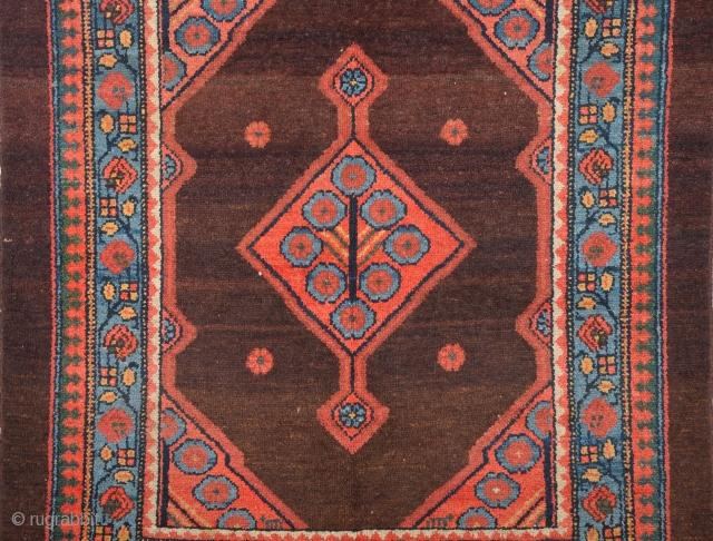 19th Century Really Unusual Persian Melayer Rug.Which Is Great Ground And Border Colors Are Purple Not Black.Really Small Size 100 x 125 Cm.          