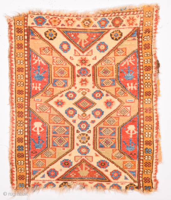 19th Century Dazkırı Yastık.This yastik shows a miniature version of the same design seen in larger Dazkırı carpets It has white field great colors size 68 x 82 cm    