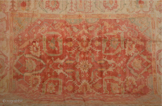 1880s Turkish Ushak Rug Large Size 305 x 390 cm It's in perfect condition and all the colors are natural.
             