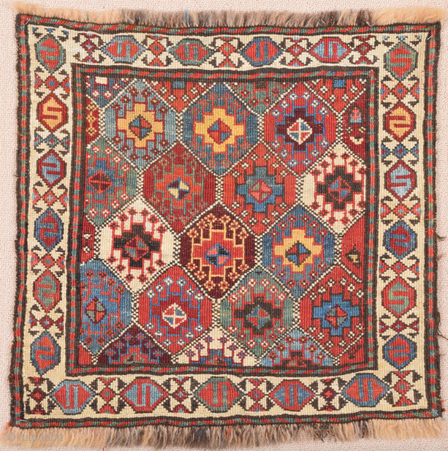 Colors ! 19th Century Shahsavan Reverse Sumac Size 49 x 50 cm                     