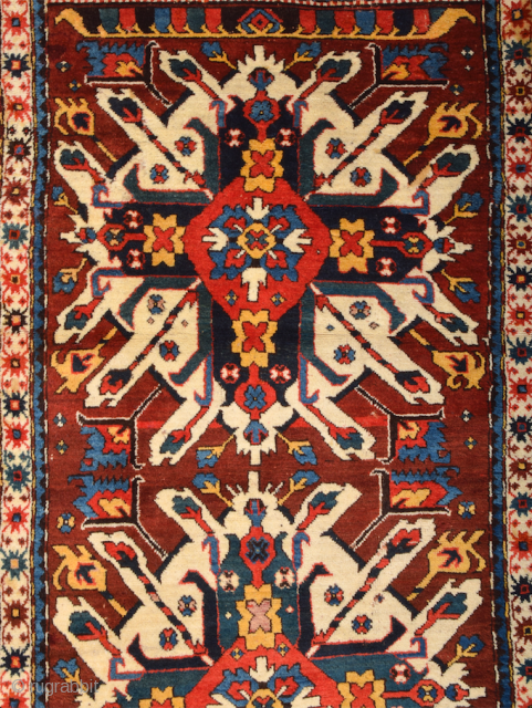 19th Century Caucasian Eagle Rug Size 110 x 225 cm                       