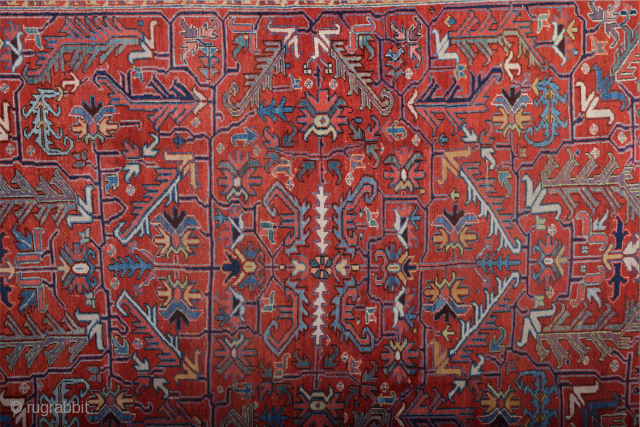 19th Century Persian Heriz Rug Size 255 x 325 cm in very good condition and all the colors are naturel.All the knots sides and ends are original.This Carpet was exported from Iran  ...