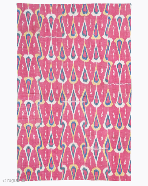 Period: 3rd Quarter of 19th Century
Origin: Uzbekistan
Dimensions: 130 x 200 cm

This rare 3rd quarter of 19th century ikat textile is an extraordinary and deeply moving testament to the master weaving and resist  ...