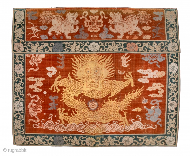 18th Century Beautiful early Chinese velvet in original good condition. Size 83 x 100 cm (2'9" x 3'3")               