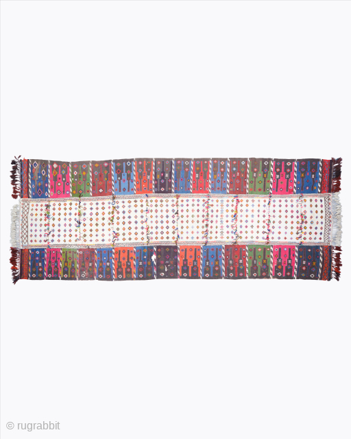 Period: Mid 19th Century
Origin: Turkey
Dimensions: 160 x 420 cm
This rare mid 19th century antique textile highlights a powerful and rhythmic composition featuring a magnificent saf prayer design layout. This structural balance between ...