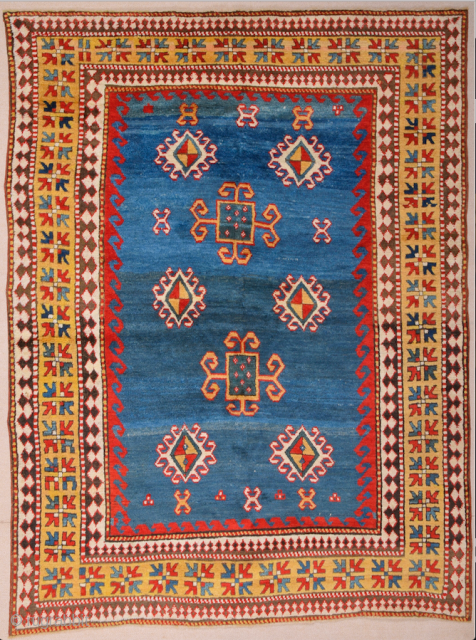 South Caucasian Karatchopf Rug.It's in Perfecet condition Only Lightly Corroded Brown, Size = ( 6ft.11in. x 5ft.2in. ) ( 156 x 209 cm )         