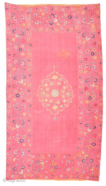 19th Century Indian Textile It's in Perfect Condition Size 70 x 128 Cm                    