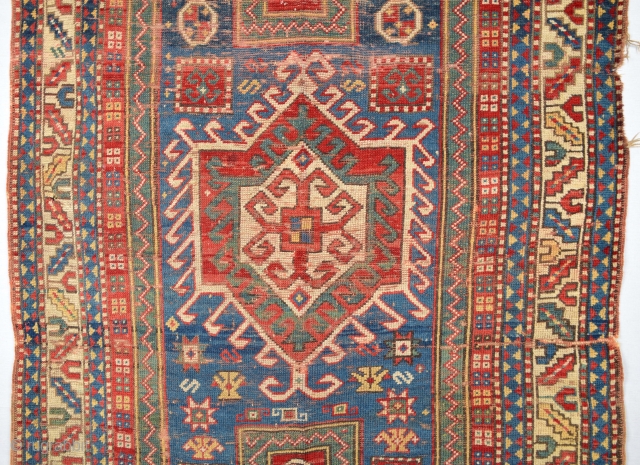 19th Century Caucasian Fahrola Rug 107 x 143 Cm. Reasonable One.                      