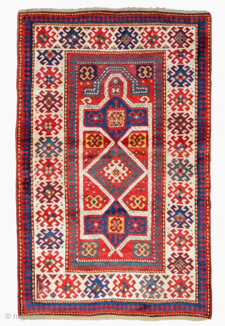 Third Quarter Of The 19th Century Prayer Kazak Rug Size 135 x 215 cm
http://www.galleryaydin.com/urun/prayer-kazak-rug-2/

                   