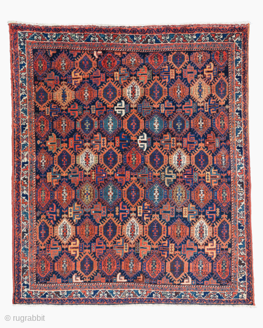 Late of the 19th century Afshar Rug
Size : 126×146 cm
please send me directly mail
galleryaydinrugs@gmail.com                   