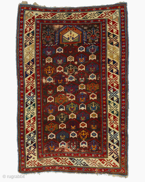 Late of the 19th Century Caucasian Prayer Shirvan Rug

Size : 100 x 145 cm                   