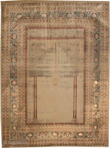  	

Happy new year 2020
Hajijelili Tabriz Persian 100% silk, knotted circa in 1900, antique, collector's item.162 x 123 (cm) 5' 4" x 4' carpet ID: K-5198
Prayer, the knots are hand spun 100%  ...