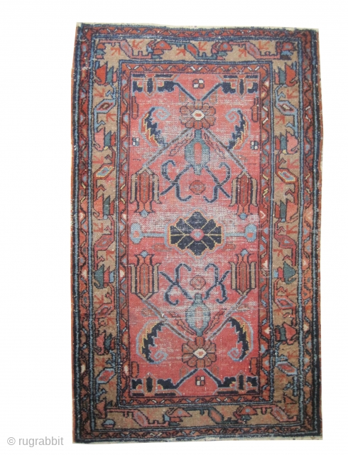 


Lilihan Persian knotted circa 1920, antique,74 x 125 cm, ID: MMM-36
The black knots are oxidized, the knots are hand spun lamb wool, the background color is brick, uniformly used, allover design, the  ...