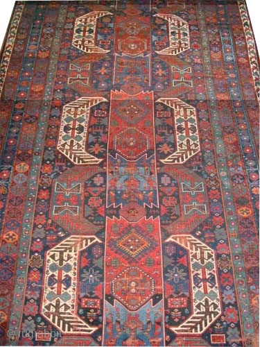 

Goradis Caucasian dated 1302 = 1884, antique, collectors item, 250 x 580 cm, ID: P-6192
The black knots are oxidized. The knots,the warp and the weft threads are hand spun lamb wool. The  ...