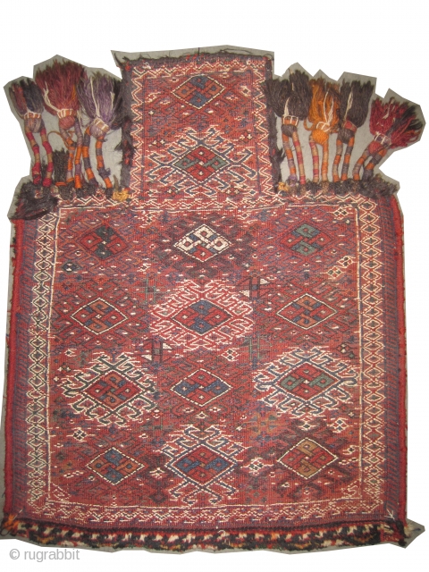 Namakdar Baktiar Persian circa 1910 antique. Collector's item. Size: 74 x 59 (cm) 2' 5" x 1' 11"  carpet ID: A-743
Namakdar/salt bag, woven with three different techniques of work as flat,  ...