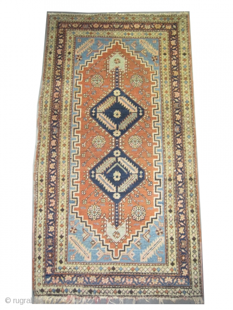 Serapi Heriz Persian circa 1905 antique. Size: 177 x 96 (cm) 5' 10" x 3' 2"  carpet ID: K-4685
Vegetable dyes, the black color is oxidized, the knots are hand spun wool,  ...