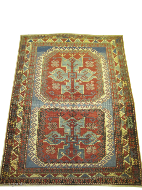 

Lori-pambak Caucasian, knotted circa 1870 antique, collectors item, 176 x 241 cm, ID: RS-371 
High pile, in good condition, the black knots are oxidized, the warp and the weft threads are 100%  ...