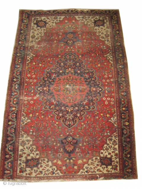 


Farahan-Sarouk Persian knotted circa in 1915 antique, collector's item, 192 x 125 (cm) 6' 4" x 4' 1"  carpet ID: RSZ-1
The knots are hand spun wool, the black knots are oxidized,  ...