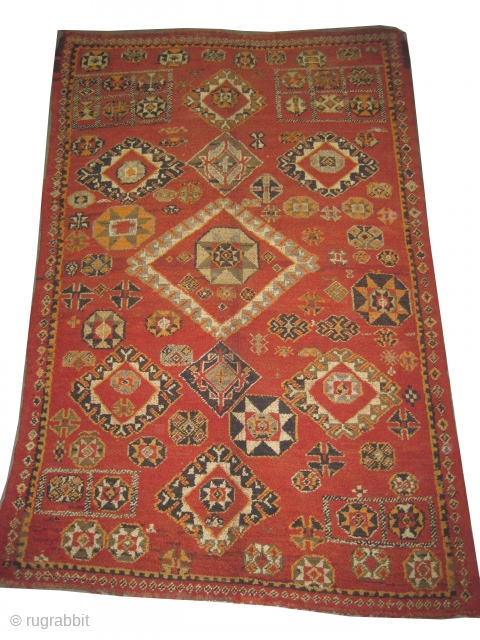 

Moroccan knotted circa 1920 antique, 260 x 164 cm  carpet ID: K-3467
Knotted by Sahrawi nomads, high pile, in perfect condition, the warp and the weft threads are 100% wool, the knots  ...