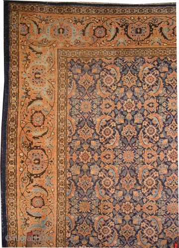 	

Tabriz Persian circa 1915 antique. Size: 390 x 292 (cm) 12' 9" x 9' 7"  carpet ID: P-5868
All over Herati design, minor places the pile is slightly short, acceptable condition and  ...